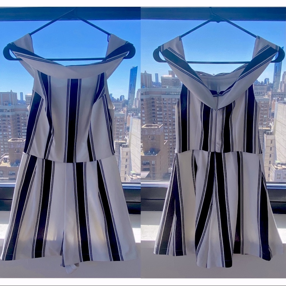 Black & White Stripe Romper